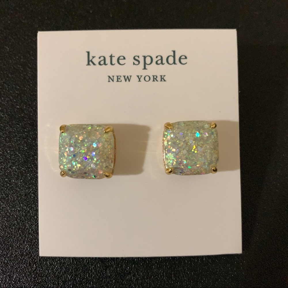 Kate Spade Square Glitter Studs Earrings